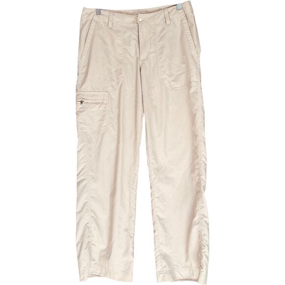 Patagonia Women’s Lightweight‎ Camping Hiking Cargo Pants Beige Size 8 - Picture 1 of 10